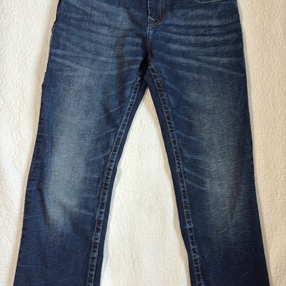True Religion Ricky Relaxed Straight Jeans Men’s 32 Dark Wash No Flap - Picture 8 of 15